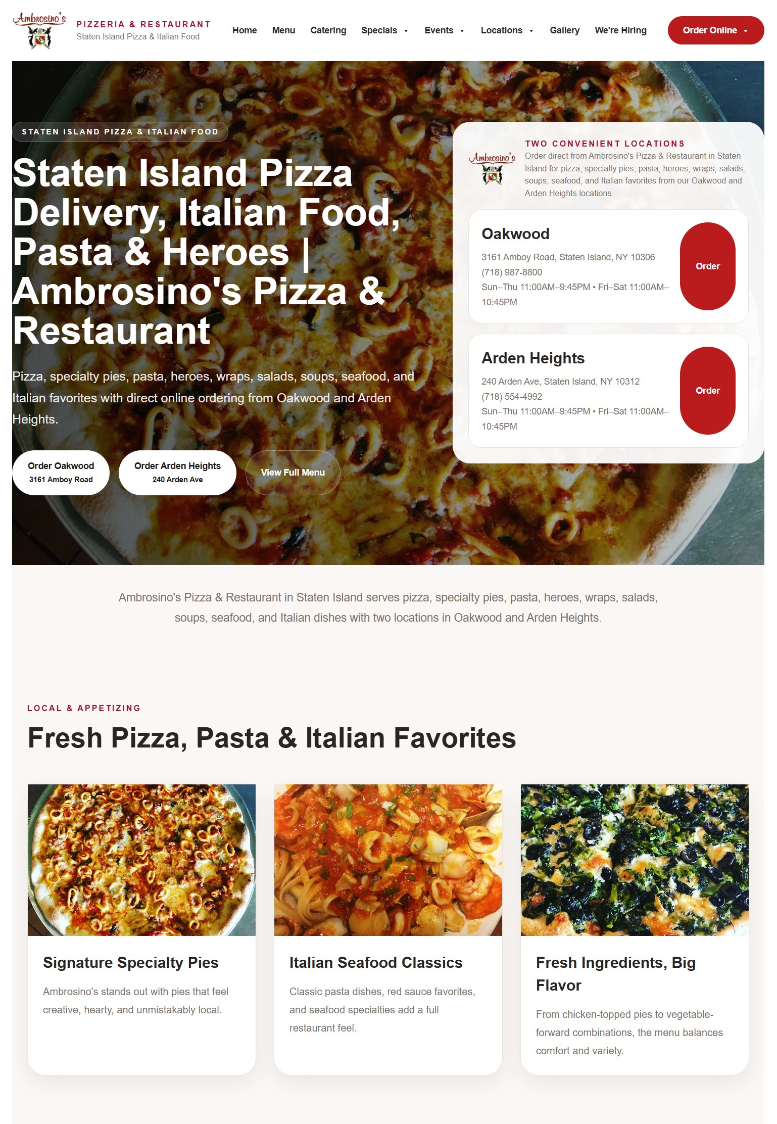 seafood-restaurants-site-screenshot