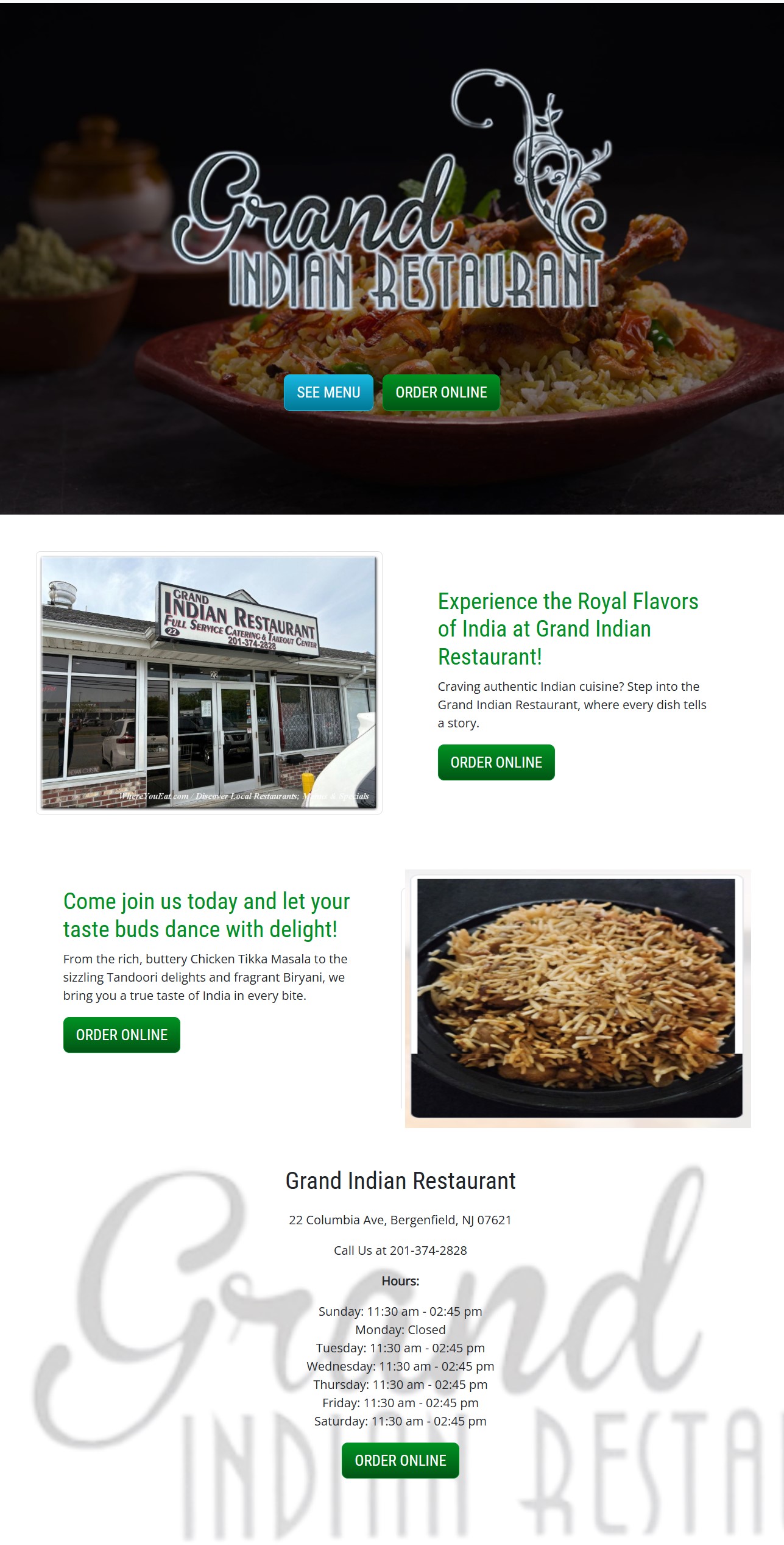 seafood-restaurants-site-screenshot