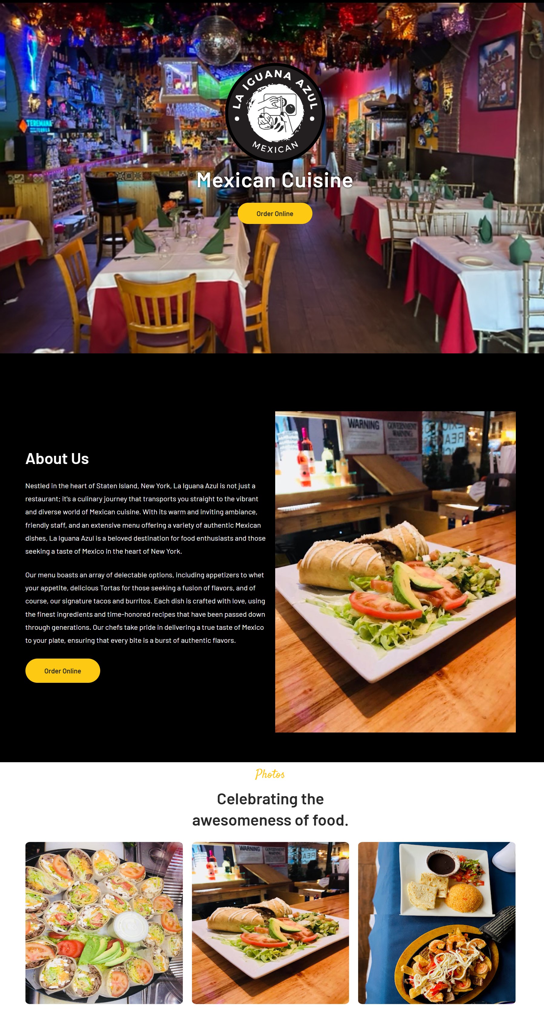 seafood-restaurants-site-screenshot