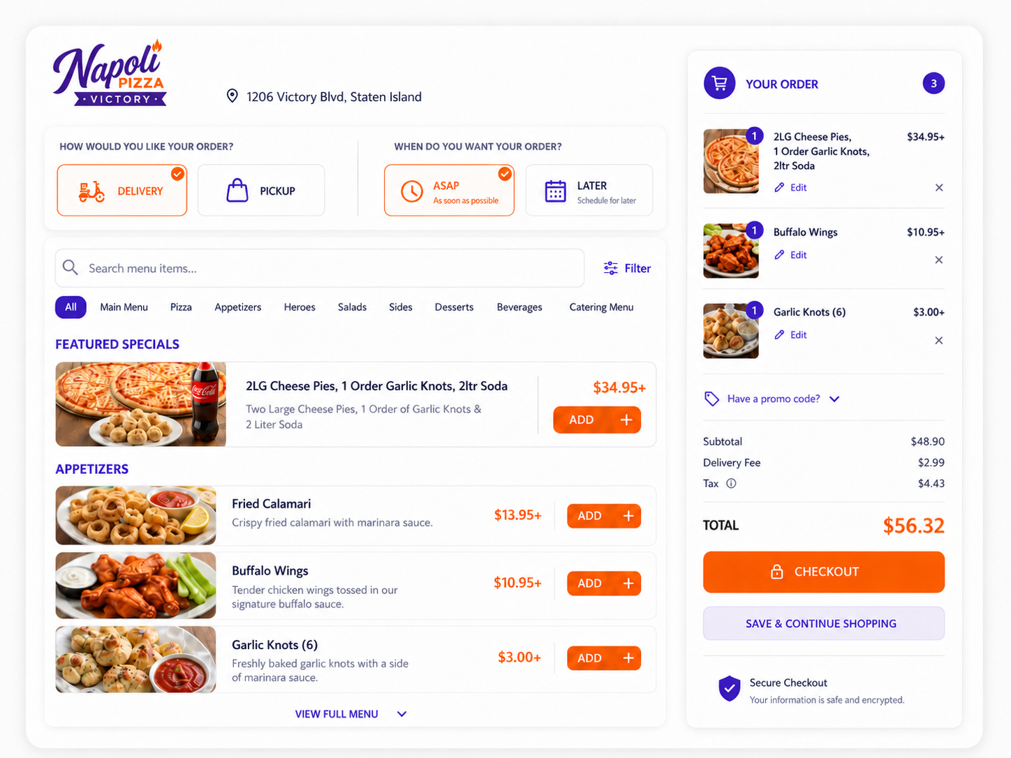 Online Ordering
